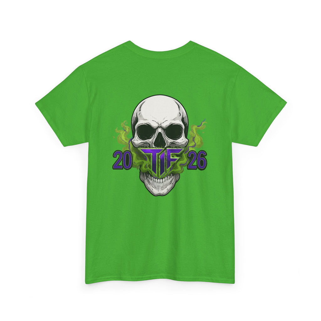 Skull & Green Smoke Tee — 2026 Graphic Cotton T‑Shirt