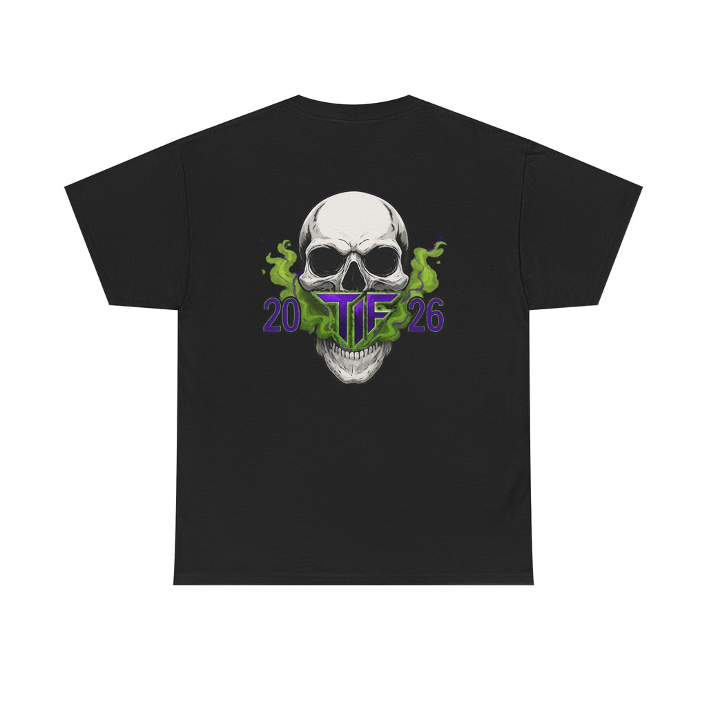 Skull & Green Smoke Tee — 2026 Graphic Cotton T‑Shirt
