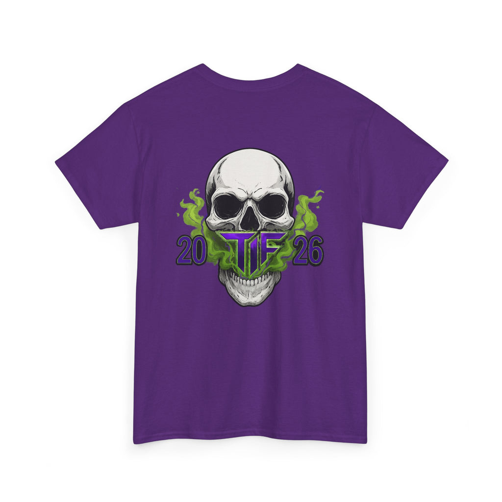Skull & Green Smoke Tee — 2026 Graphic Cotton T‑Shirt