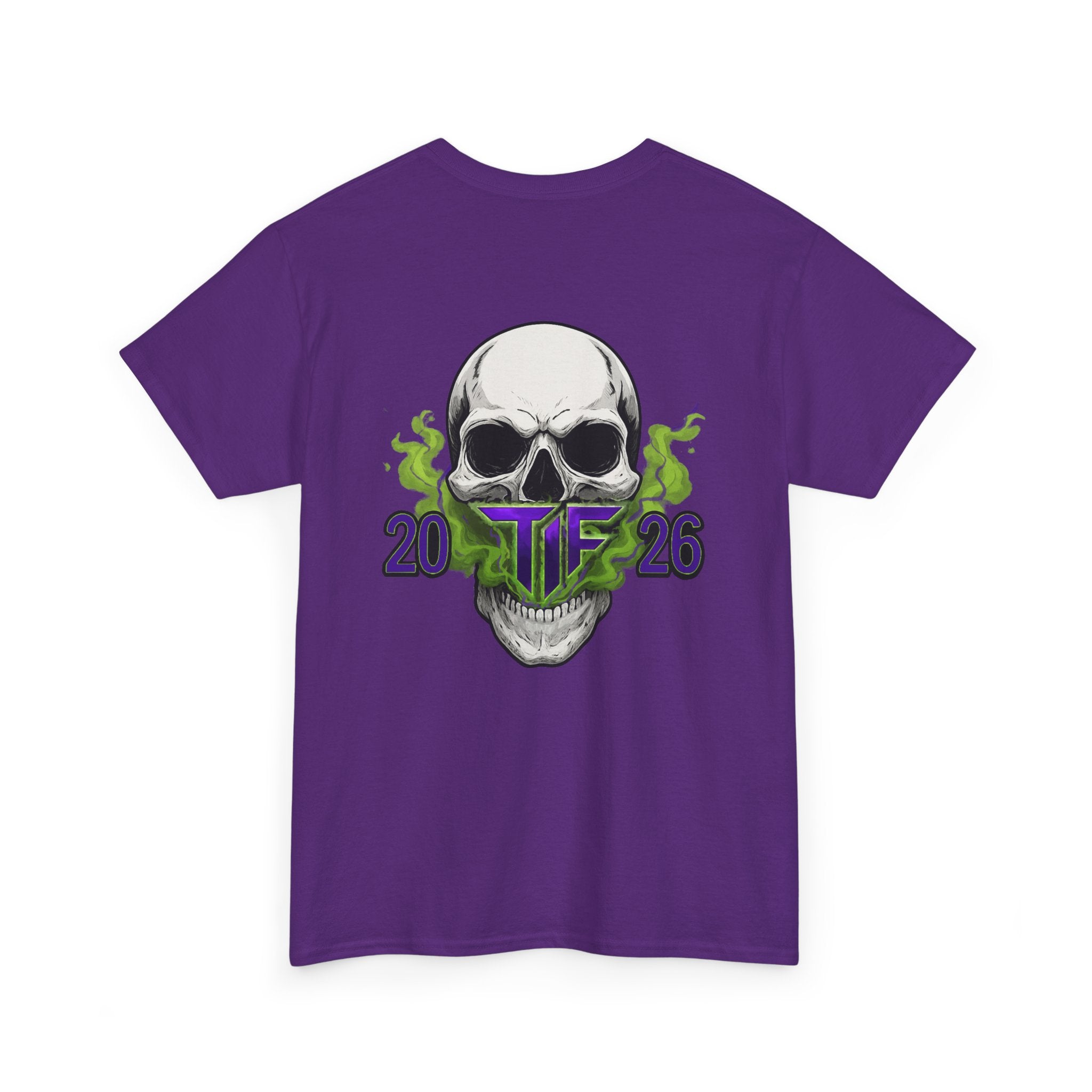 Skull & Green Smoke Tee — 2026 Graphic Cotton T‑Shirt