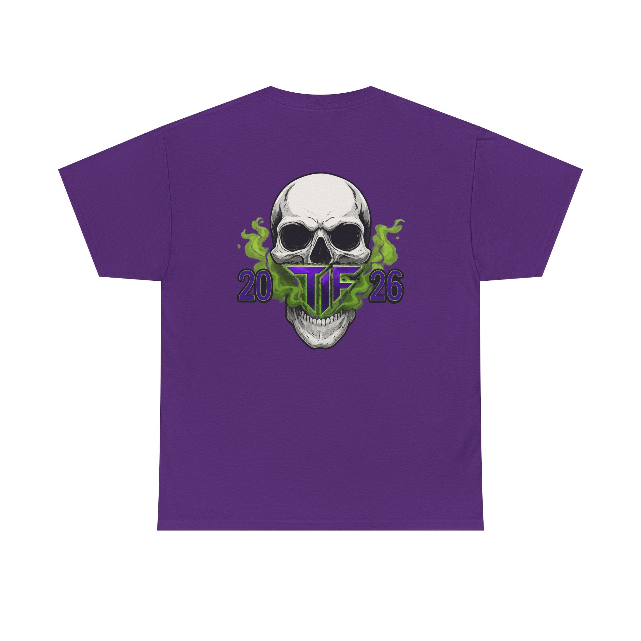 Skull & Green Smoke Tee — 2026 Graphic Cotton T‑Shirt