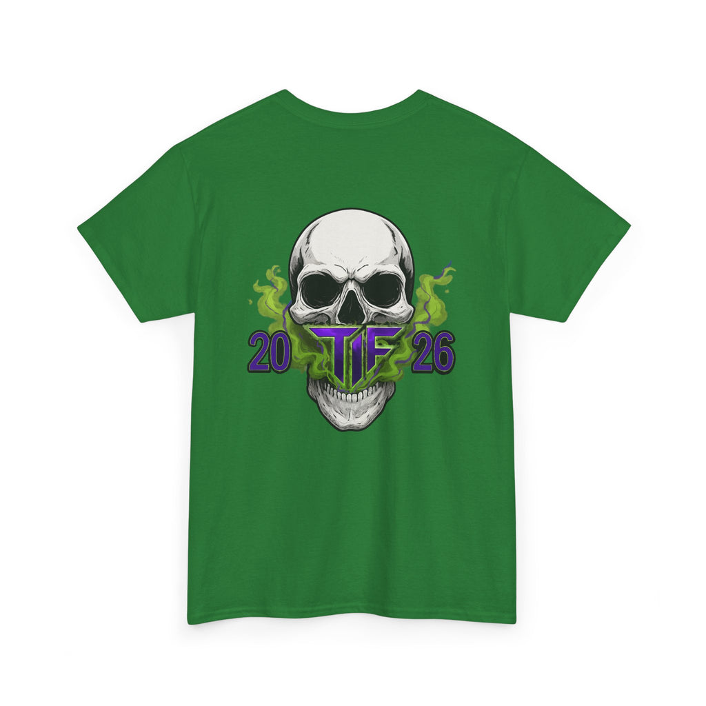 Skull & Green Smoke Tee — 2026 Graphic Cotton T‑Shirt