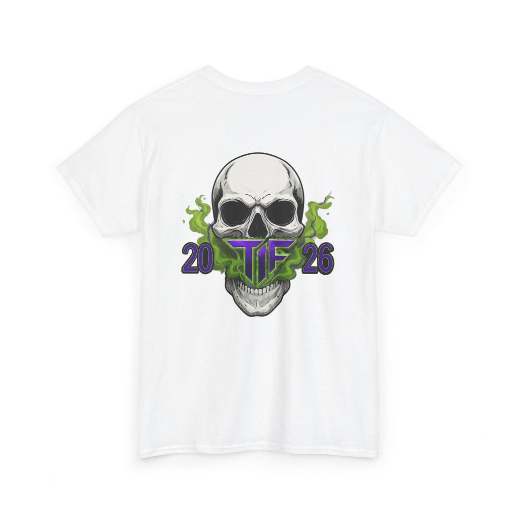 Skull & Green Smoke Tee — 2026 Graphic Cotton T‑Shirt