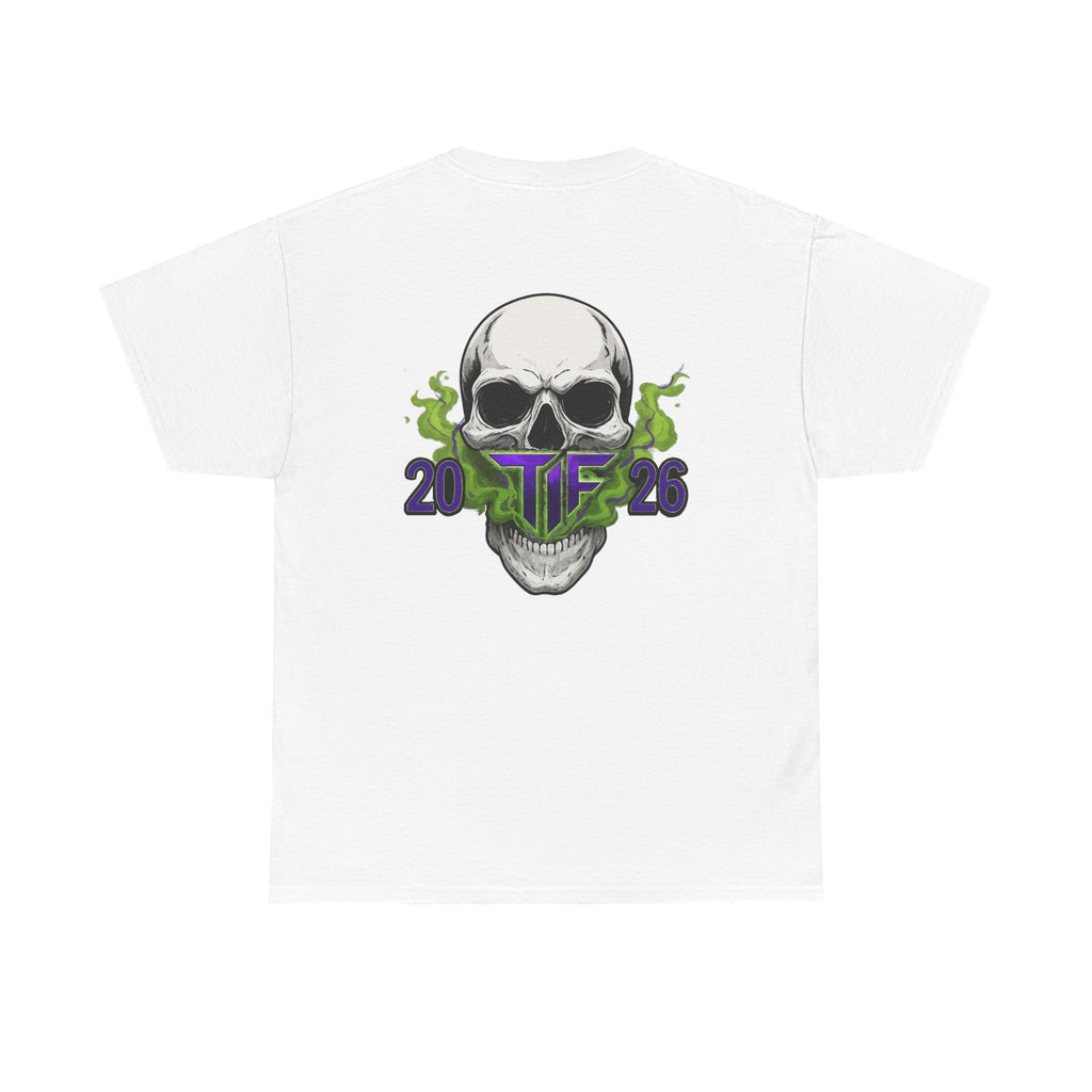 Skull & Green Smoke Tee — 2026 Graphic Cotton T‑Shirt