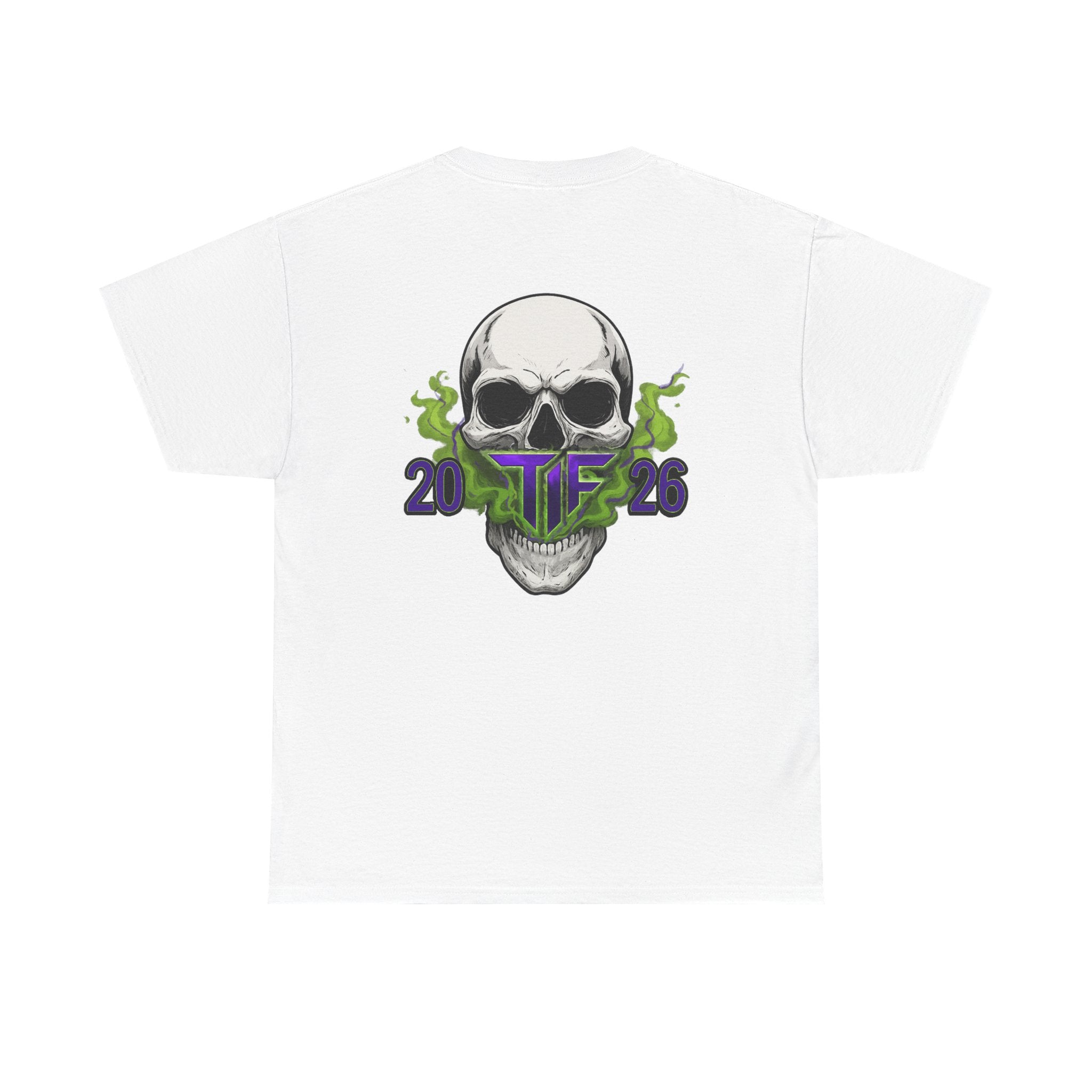 Skull & Green Smoke Tee — 2026 Graphic Cotton T‑Shirt
